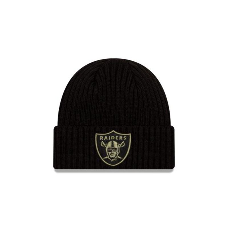 NFL Las Vegas Raiders Salute To Service Cuff Knit (HFQ2714) - Black New Era Beanies